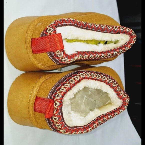 Soft Chunky Fur Bootie Slip on Slipper Shoe Uggiez Style Footwear Size 8.5 - Picture 13 of 13